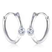 Silver Hoop Earring HO-2412
